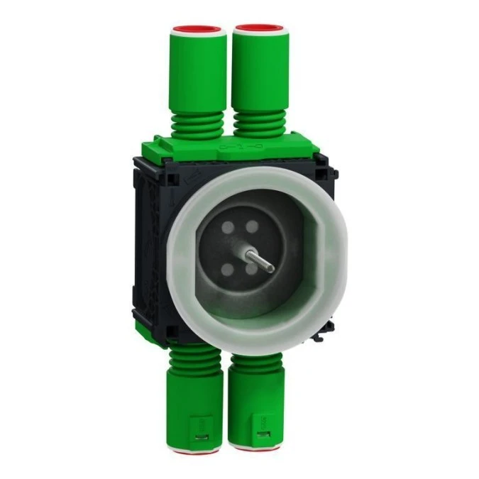 Multifix, puszka 1M, 32 mm, 4 elastyczne wejścia, z zatyczką i mocowaniem - obrazek 2