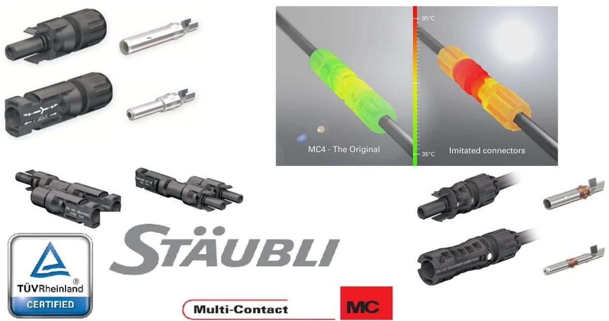 MULTI‑CONTACT Konektor MC4 wtyk + gniazdo 4‑6MM2 do zabudowy w rozdzielni - obrazek 3