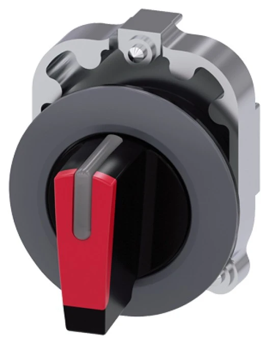 Napęd przełącznika 3 położeniowy I‑O‑II 30mm czerwony podświetlany z samopowrotu metal mat IP69k Sirius ACT 3SU1062‑2DM20‑0AA0 - obrazek 3