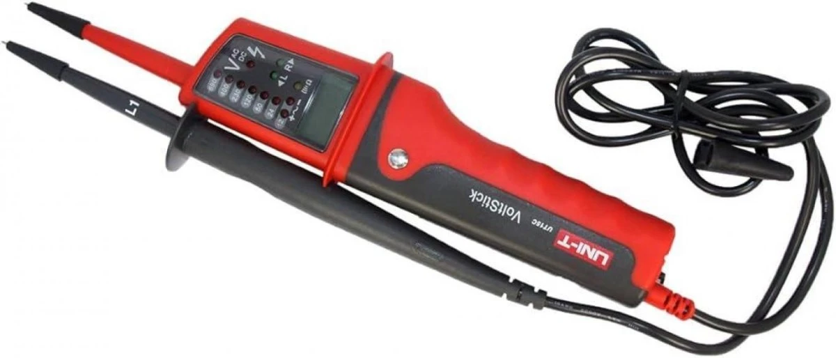 Miernik cyfrowy Wielofunkcyjny wskaźnik napięcia Tester napięcia i kolejności faz 12‑690 V AC/DC UT‑15C - obrazek 1
