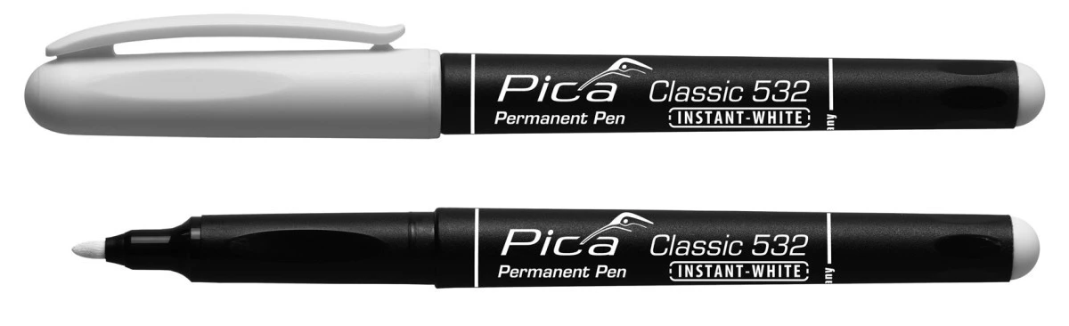 Marker permanentny pisak do wielu powierzchni biały 1‑2mm PICA Classic 532/52 - obrazek 2