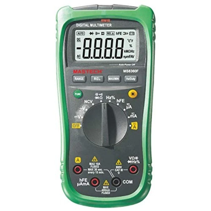 Miernik cyfrowy uniwersalny V AC, V DC, 0‑10A DC, 0‑10A AC, oporność, pojemność, częstotliwość, temperatura, cykle MS‑8360F - obrazek 1