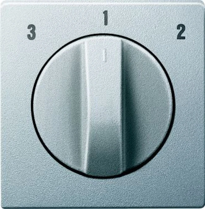 Merten System M Płytka centralna obrotowego łącznika wentylatora aluminiowy MTN437160 - obrazek 1