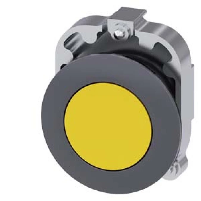 Napęd przycisku 30mm żółty z samopowrotem metalowy matowy IP69k Sirius ACT 3SU1060‑0JB30‑0AA0 - obrazek 3