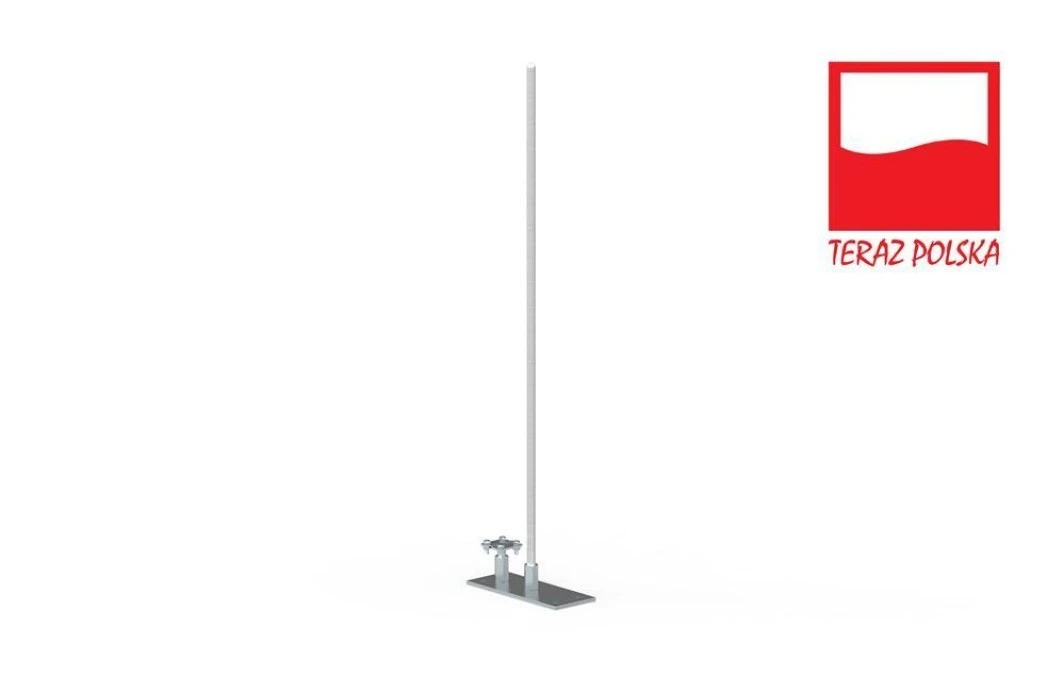 Maszt odgromowy z podstawą metalową 4000mm 16mm aluminium 43.4/M AL /94384009/