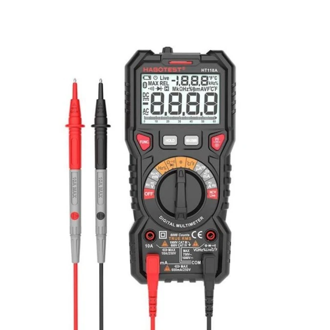 Multimetr cyfrowy z latarką Habotest HT118A, True RMS, NCV - obrazek 1