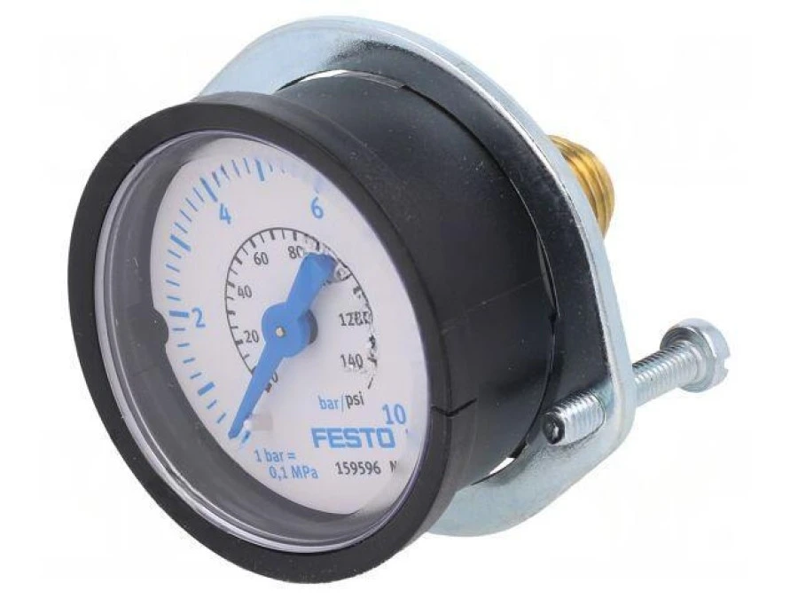 Manometr 0‑10bar zewnętrzny 40mm IP43 G 1/4 ABS Klasa 2,5 159596