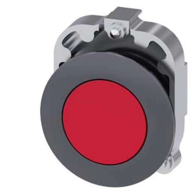 Napęd przycisku 30mm czerwony z samopowrotem metalowy matowy IP69k Sirius ACT 3SU1060‑0JB20‑0AA0 - obrazek 3