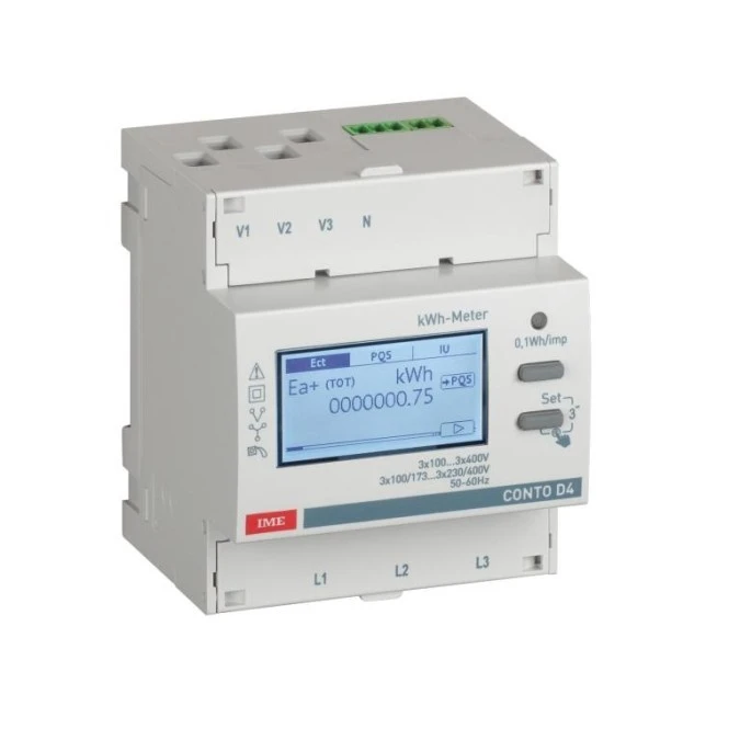 Miernik Energii Wh/Varh 3f Pomiar Przez Przekładniki (Ct) 1‑5A Z Wyjściem Rs485 2 Taryfy 4 Moduły CE4TBDTCL1 - obrazek 1