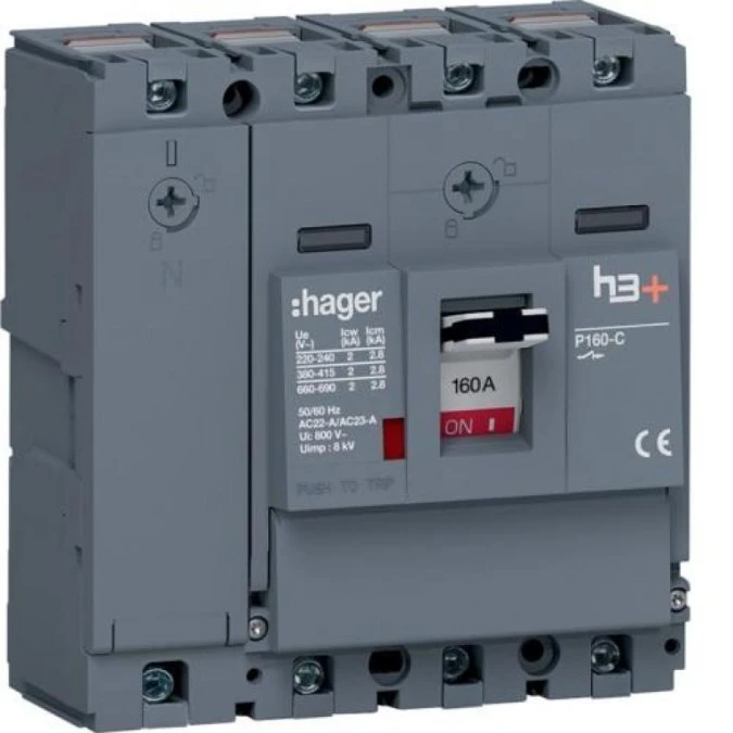 MCCB Rozłącznik mocy h3+ P160 4P 160A HCS161AC - obrazek 1