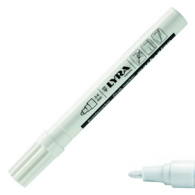 Marker kredowy biały 2‑4mm CHALK MARKER LYRA 81.0760 - obrazek 1