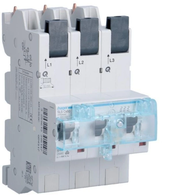 MCB SLS Wyłącznik nadprądowy selektywny 3P, Cs, 50 A, szyny Cu 40‑12x5/10mm HTS350C - obrazek 1