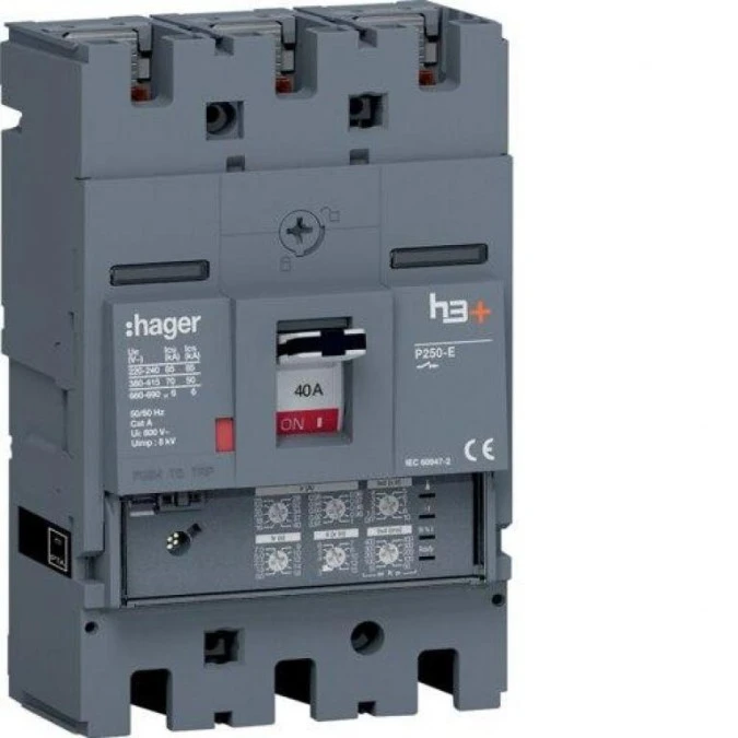 MCCB Wyłącznik mocy h3+ P250 3P 40A 70kA LSI HET040JR - obrazek 1