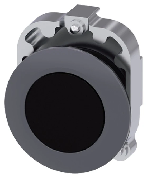 Napęd przycisku 30mm czarny z samopowrotem metalowy matowy IP69k Sirius ACT 3SU1060‑0JB10‑0AA0 - obrazek 3