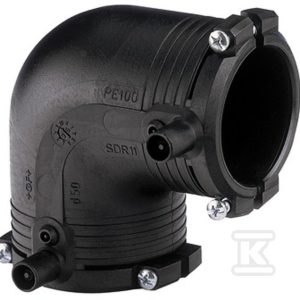 Kolano elektrooporowe 90ST. d63 PE100, SDR11, PN10 gaz/PN16 woda 753101611 Kolano elektrooporowe 90ST. d63 PE100, SDR11, PN10 gaz/PN16 woda 753101611