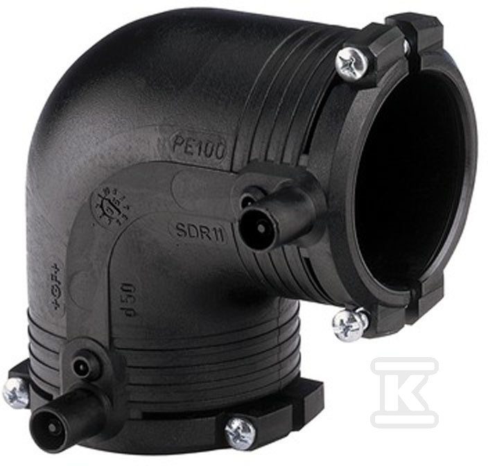 Kolano elektrooporowe 90ST. d63 PE100, SDR11, PN10 gaz/PN16 woda 753101611 - obrazek 1