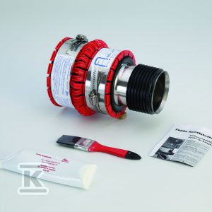 Adapter BI DN100 + złącze VPC 100 do połączenia rur o nieokrągłej geometrii zewnętrznej, wersja sztywna BIA100S_0000 Adapter BI DN100 + złącze VPC 100 do połączenia rur o nieokrągłej geometrii zewnętrznej, wersja sztywna BIA100S_0000