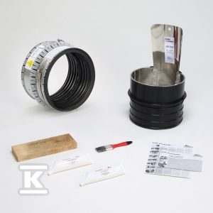 Adapter BI DN225 + złącze VPC 220 do połączenia rur o nieokrągłej geometrii zewnętrznej, wersja olejoodporna BIA250220OEL_0000 Adapter BI DN225 + złącze VPC 220 do połączenia rur o nieokrągłej geometrii zewnętrznej, wersja olejoodporna BIA250220OEL_0000