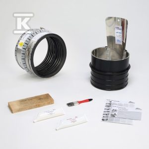 Adapter BI DN300 + złącze VPC 270 do połączenia rur o nieokrągłej geometrii zewnętrznej, wersja olejoodporna BIA300270OEL_0000 Adapter BI DN300 + złącze VPC 270 do połączenia rur o nieokrągłej geometrii zewnętrznej, wersja olejoodporna BIA300270OEL_0000