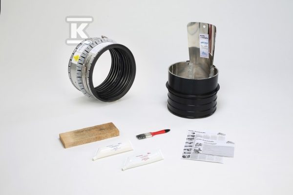 Adapter BI DN300 + złącze VPC 270 do połączenia rur o nieokrągłej geometrii zewnętrznej, wersja olejoodporna BIA300270OEL_0000