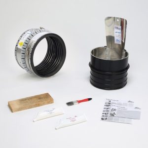Adapter BI DN400 + złącze VPC 430 do połączenia rur o nieokrągłej geometrii zewnętrznej, wersja olejoodporna BIA400430OEL_0000