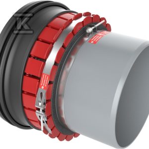 Adapter BSM DN250 do bezprogowego podłączenia rury kanalizacyjnej do studzienek i kielichów rurowych wykonanych z tradycyjnych materiałów o wysokiej sztywności zginania (kamionki, betonu) BSM250_0000