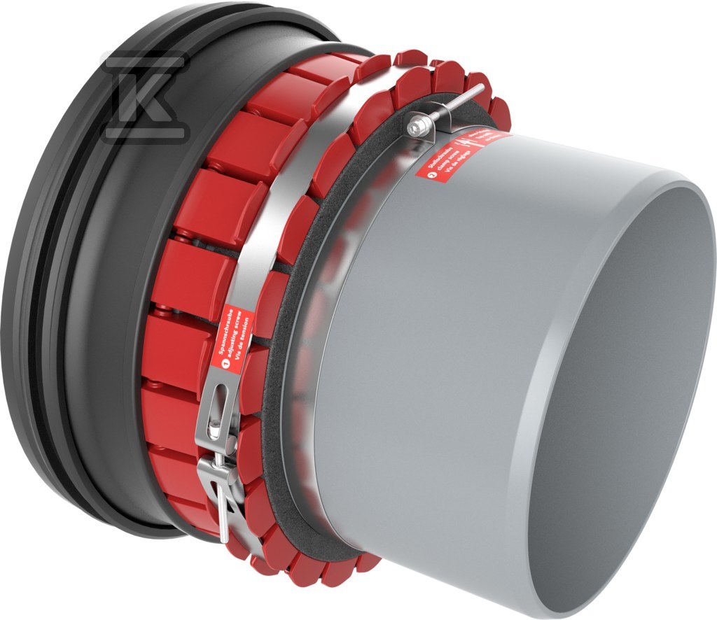Adapter BSM DN500 do bezprogowego podłączenia rury kanalizacyjnej do studzienek i kielichów rurowych wykonanych z tradycyjnych materiałów o wysokiej sztywności zginania (kamionki, betonu) BSM500_0000 - obrazek 1