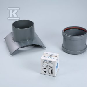 Komplet montażowy KG do wpięcia rury kanalizacji sanitarnej lub deszczowej DN/OD250 do rury głównej DN/OD200-2400 (beton / żeliwo / kamionka / GRP), kolor szary COKLM250_0000 Komplet montażowy KG do wpięcia rury kanalizacji sanitarnej lub deszczowej DN/OD250 do rury głównej DN/OD200-2400 (beton / żeliwo / kamionka / GRP), kolor szary COKLM250_0000