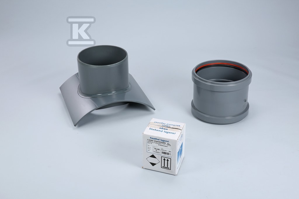 Komplet montażowy KG do wpięcia rury kanalizacji sanitarnej lub deszczowej DN/OD315 do rury głównej DN/OD200-2400 (beton / żeliwo / kamionka / GRP), kolor szary COKLM315_0000 - obrazek 1