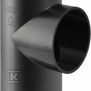 Trójnik PEHD 200×160/88.5 prosty, kolor czarny (kanalizacja HDPE) 370.195.16.1