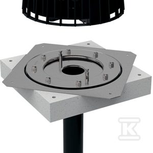 Wpust dachowy DN56 z kołnierzem mocującym, do folii dachowych, tworzywowa kratka osłonowa, odpływ pionowy, przepustowość 12l/s (Pluvia) 359.105.00.1 Wpust dachowy DN56 z kołnierzem mocującym, do folii dachowych, tworzywowa kratka osłonowa, odpływ pionowy, przepustowość 12l/s (Pluvia) 359.105.00.1