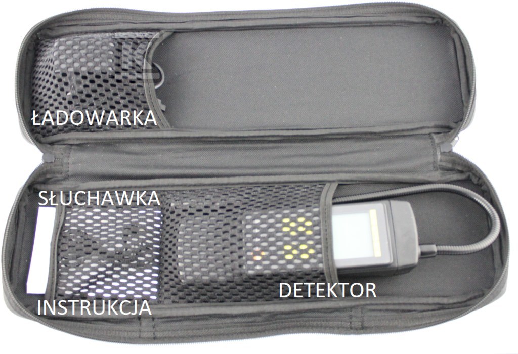 Futerał do detektora futerał do testo 316-2, mieści detektor, ładowarkę, słuchawkę, instrukcję FT-316-2 - obrazek 1