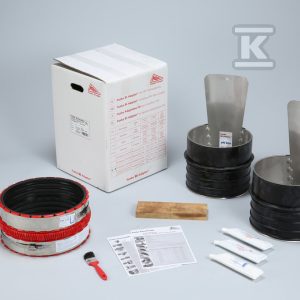 Adapter BI (zestaw) wewnątrz / wewnątrz DN400 (2 szt.) + złącze VPC 430 (1 szt.) do łączenia dwóch rur kanalizacyjnych betonowych ze stopą lub o różnej geometrii zewnętrznej BIAII400_0000