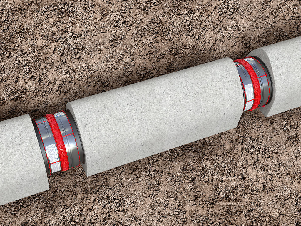 Adapter BIAPS (komplet BI i złącza VPS) do rur pasowych DN400 do podłączenia betonowych lub żelbetowych rur pasowych BIAPS400_0000 - obrazek 1