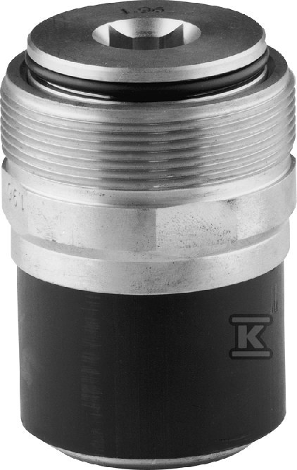 Adapter elektrooporowy do balonowania, do zestawu obejściowego z mosiężnym korkiem, d63x2 1/2" PE100, SDR11, PN10 gaz/PN16 woda, przelot 50.5mm 193280274 - obrazek 1