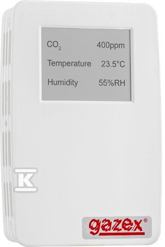 Sensor AirTECH_eko+/D CO2, kalibracja 800/1400ppm, 2 wyj.stykowe, 3 wej., wyświetlacz LCD, sensor IR, zasilanie 230V AIRTECH.EKO+/D - obrazek 1