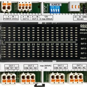 Moduł sterujący MDD-L32/T wizualizacja 32 detektorów po 5 x LED, TS35 Moduł sterujący MDD-L32/T wizualizacja 32 detektorów po 5 x LED, TS35