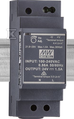 Zasilacz PU-30 zasilacz impulsowy uniwersalny, 24V, max 30W, na szynę TS35 PU-30-24/T - obrazek 1