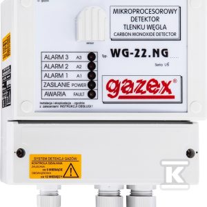 Detektor gazów WG-22.NGA-Nstd CO, kalibracja na zam., sensor p-p, zasilanie 12V, do garaży WG-22.NGA-NSTD