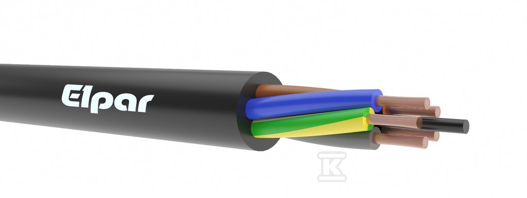 Przewód w izolacji gumowej H05RR-F (OW) 500V 5G2,5 krążki 50mb H05RR-F-5G2,5 OW KR50 - obrazek 1