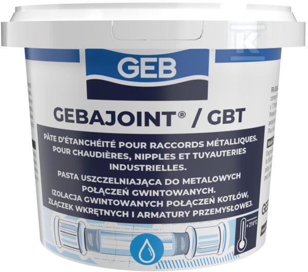 Pasta uszczelniająca GBT – do instalacji wodnych i parowych, 500g 100412