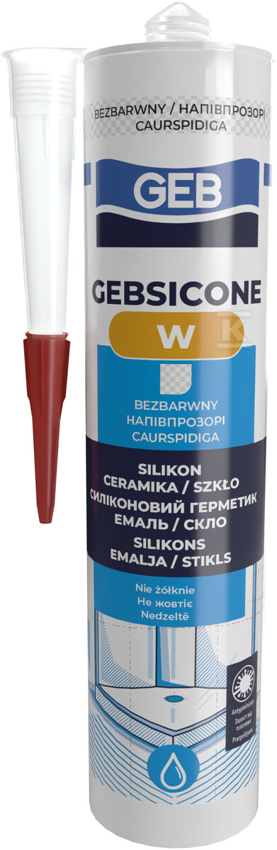 Silikon sanitarny bezbarwny kart.310ml GEBSICONE 593301