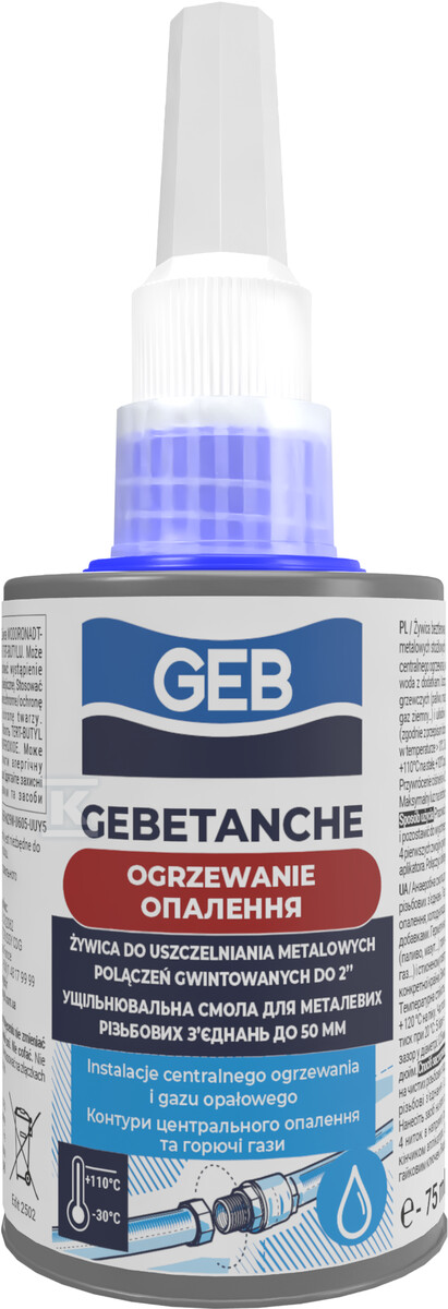 Żywica anaerobowa GEBETANCHE do instalacji grzewczych i gazowych, 75 ml 114665 - obrazek 1