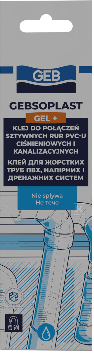 Klej do PCV tuba 125 ml GEBSOPLAST GEL PLUS 504764