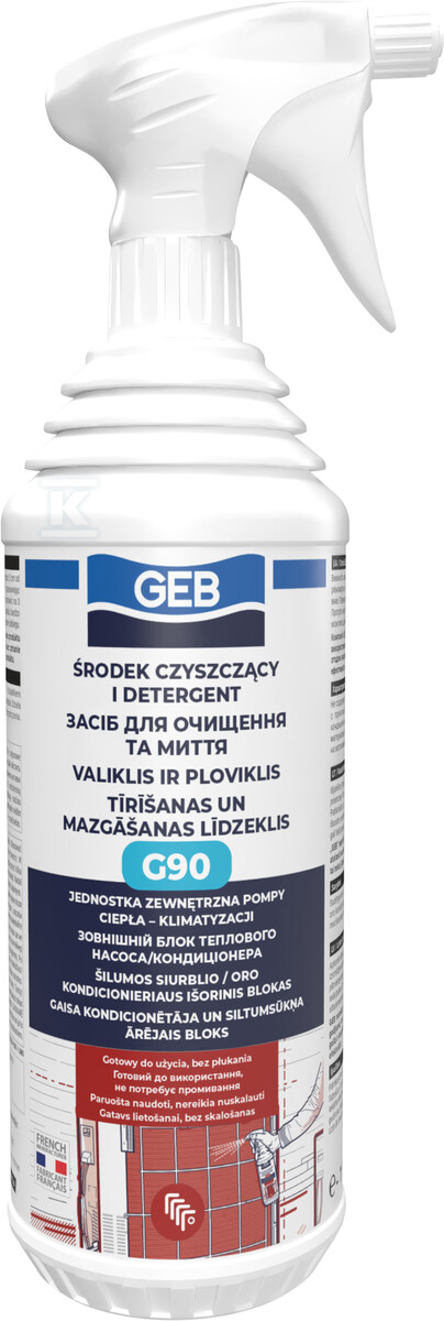 Płyn do czyszczenia wymienników wszystkich elementów zewnętrznych to mocny detergent rozpuszczający naprawdę grube warstwy brudu i tłuszczu G90 NettoyantDetergent 1L 871000