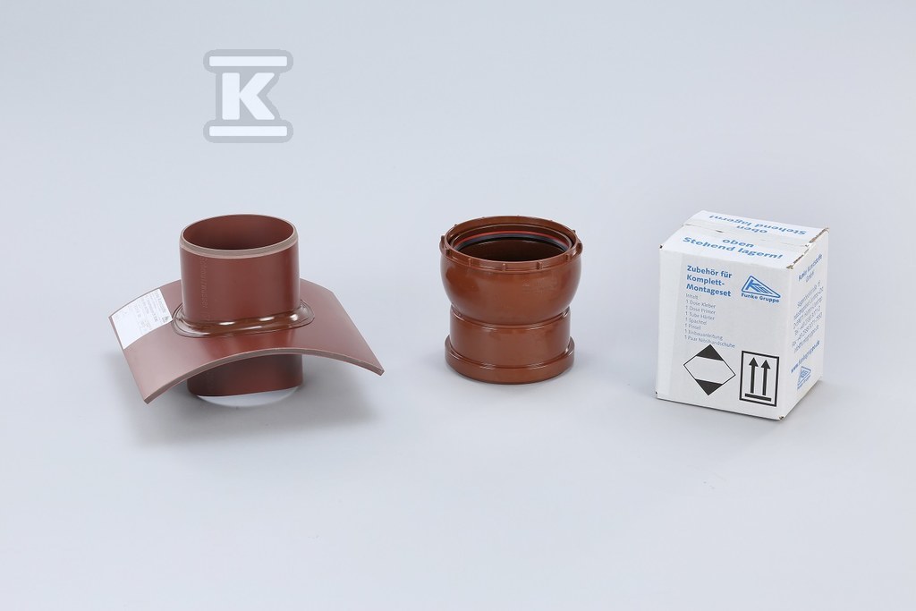 Komplet montażowy HS do wpięcia rury kanalizacyjnej DN/OD200 do rury głównej DN/OD200-2400 (beton / żeliwo / kamionka / GRP), kolor brązowy HSSKLM200_0000 - obrazek 1
