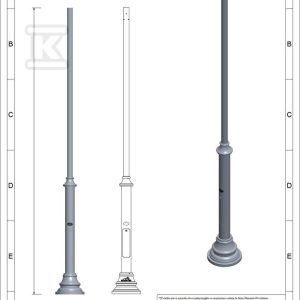 Latarnia LSX3-2/76/F135/01 RAL9005 Latarnia LSX3-2/76/F135/01 RAL9005