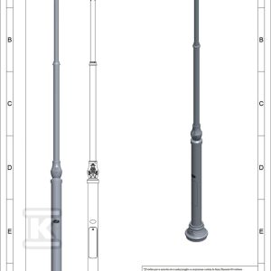 Latarnia LSZG3-3/60/F135/01 RAL9005 Latarnia LSZG3-3/60/F135/01 RAL9005