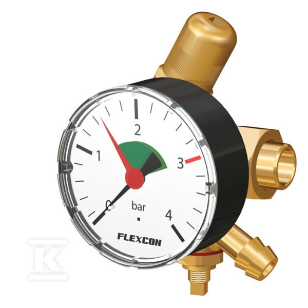 Zespół przyłączeniowy Flexcon 1/2″ z manometrem 27290