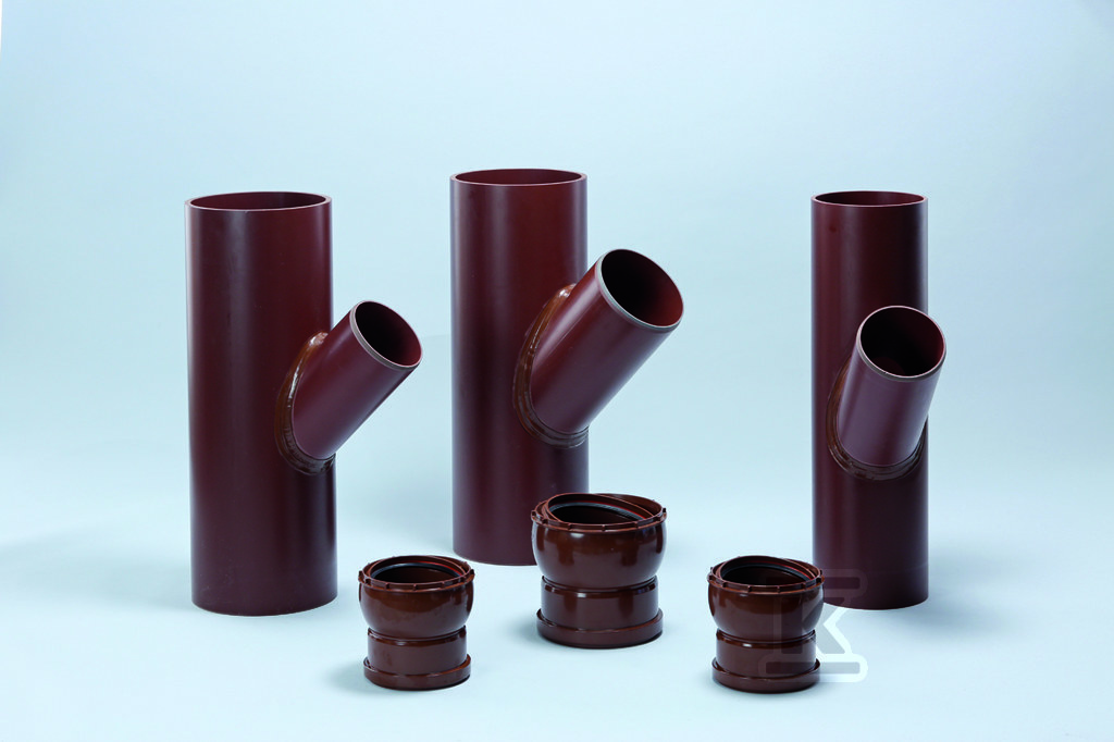 Trójnik PVC naprawczy 45st. DN/OD218x160, L=600mm, rura główna DN/ID200 RA201645_0000 - obrazek 1